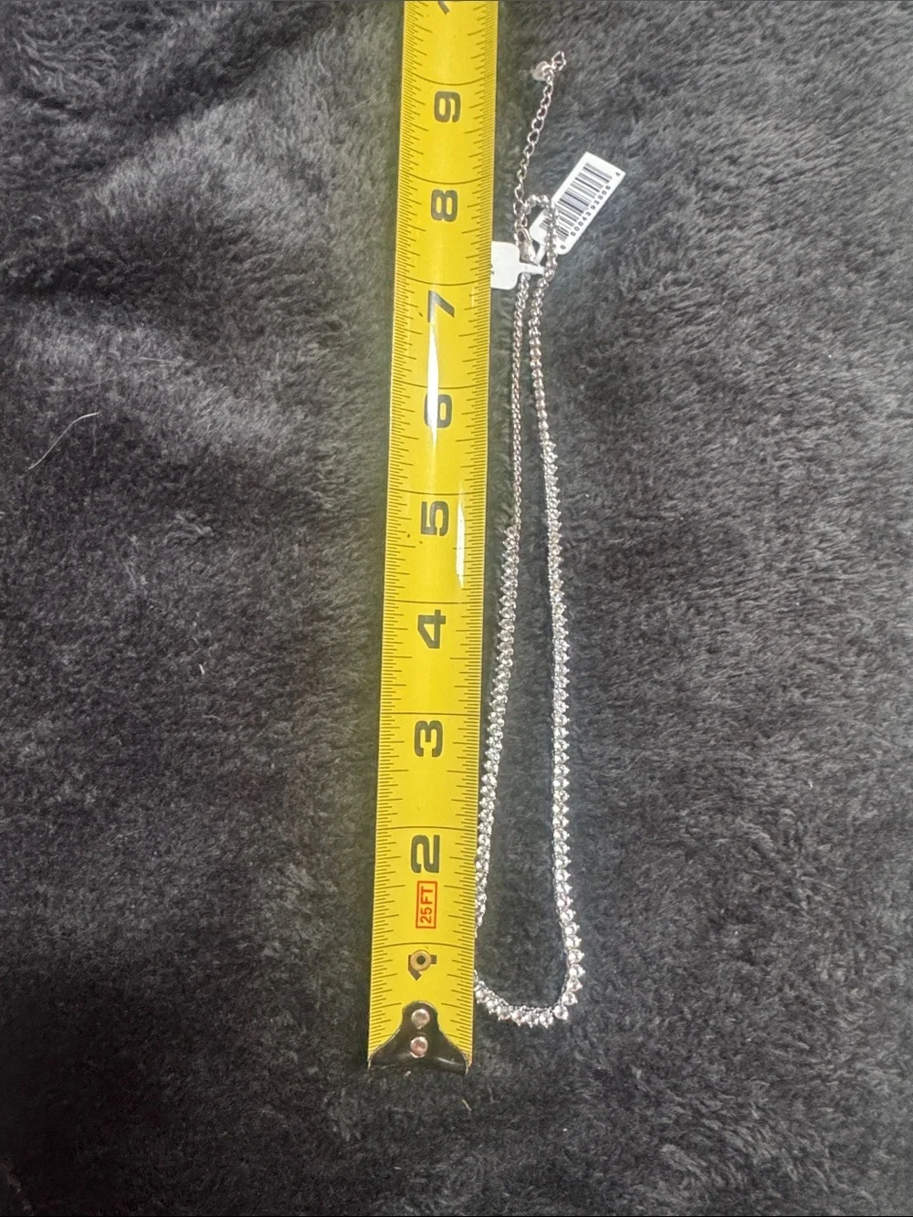 BLING! Sterling Silver White Sapphire necklace adjustable 16”-18”